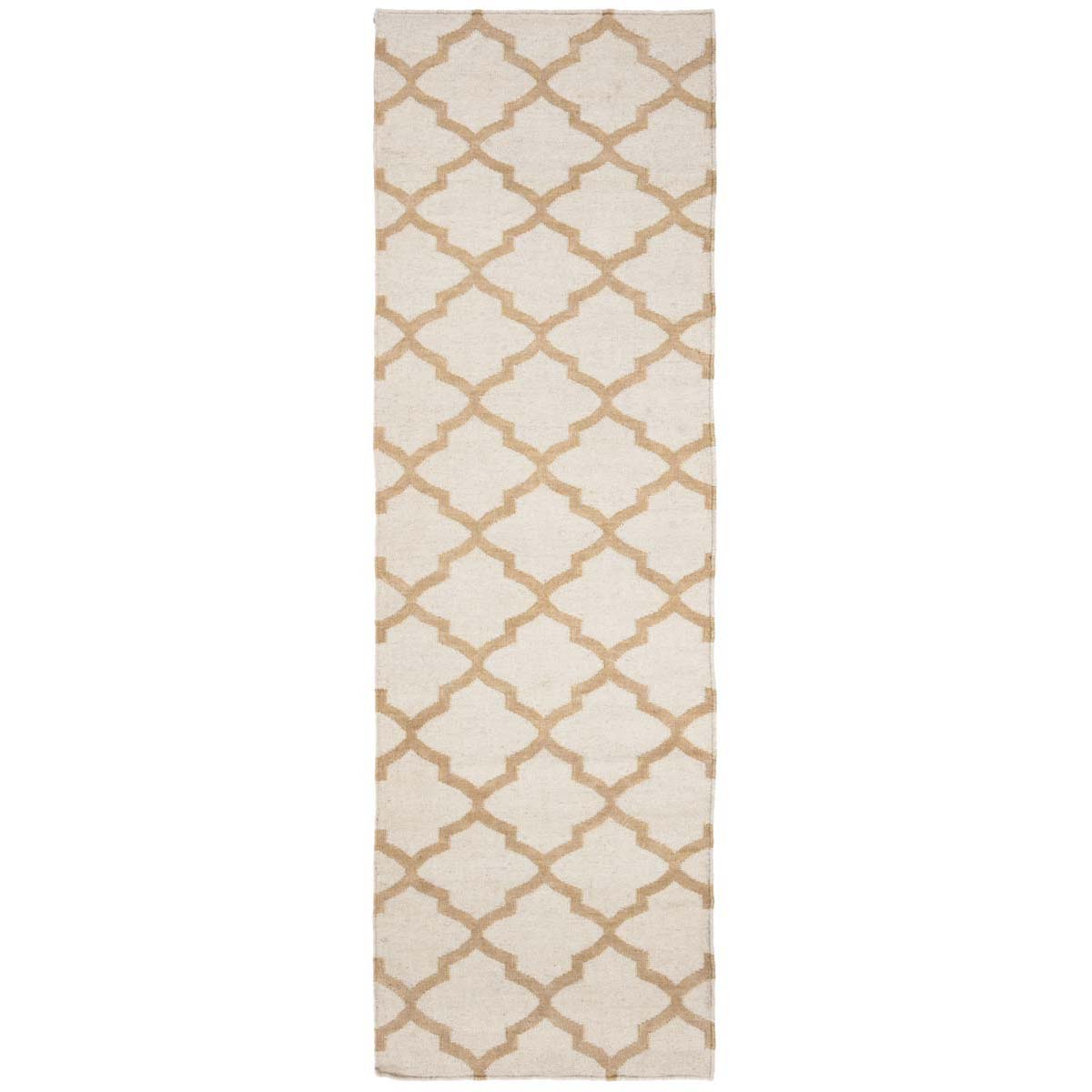 Safavieh Dhurries 117 Rug, DHU117 - Ivory / Gold