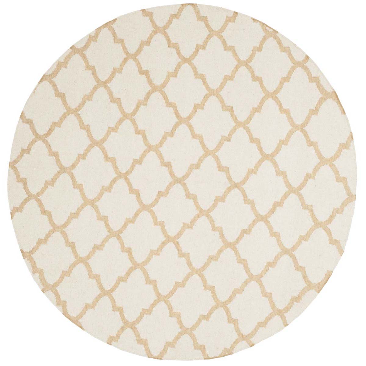 Safavieh Dhurries 117 Rug, DHU117 - Ivory / Gold