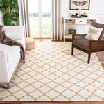 Safavieh Dhurries 117 Rug, DHU117 - Ivory / Gold