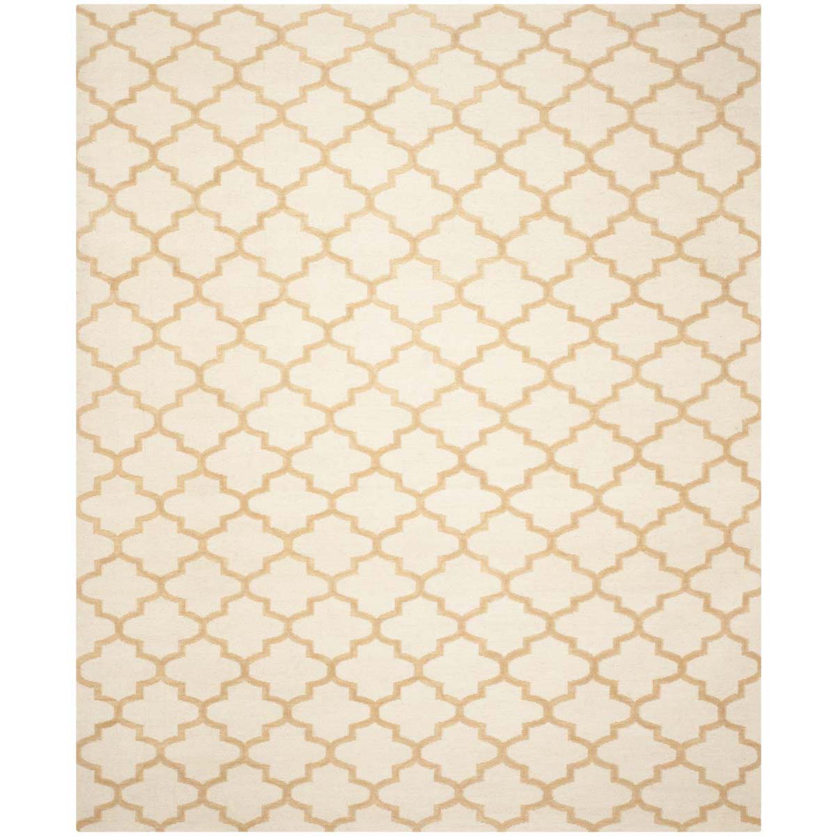 Safavieh Dhurries 117 Rug, DHU117 - Ivory / Gold