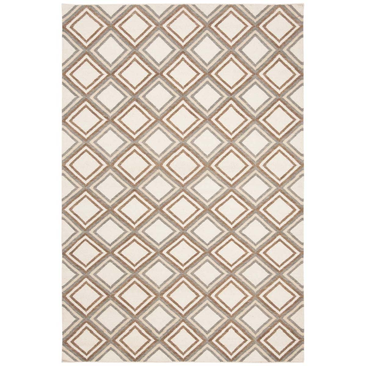 Safavieh Dhurries 119 Rug, DHU119 - Ivory / Multi