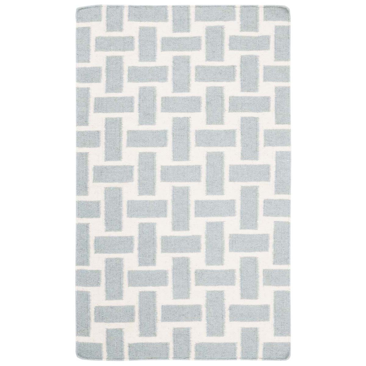 Safavieh Dhurries 201 Rug, DHU201 - Turquoise / Ivory