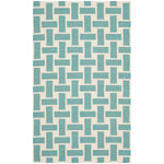 Safavieh Dhurries 201 Rug, DHU201 - Turquoise / Ivory