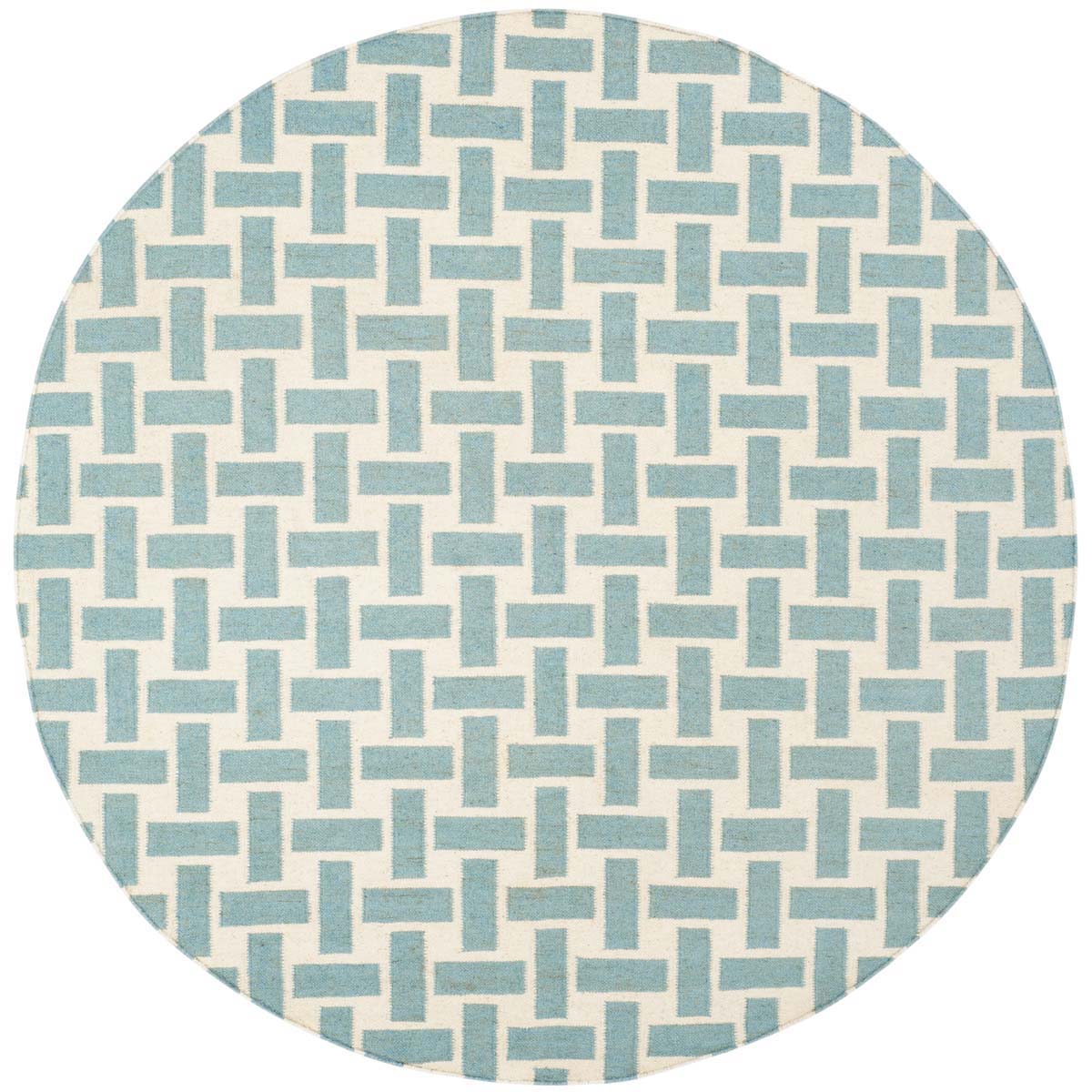 Safavieh Dhurries 201 Rug, DHU201 - Turquoise / Ivory