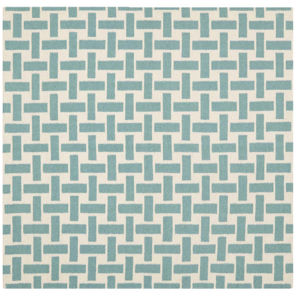 Safavieh Dhurries 201 Rug, DHU201 - Turquoise / Ivory