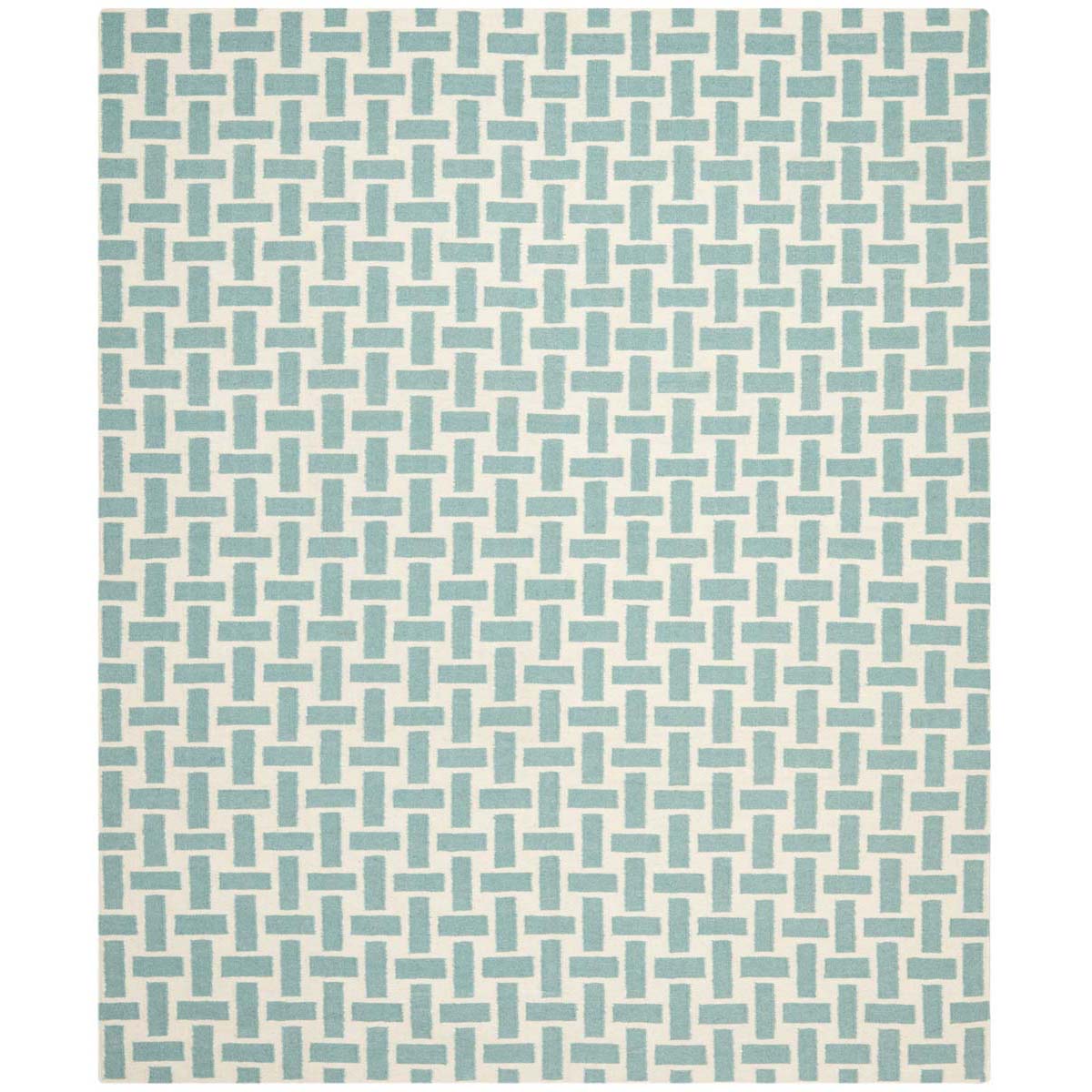 Safavieh Dhurries 201 Rug, DHU201 - Turquoise / Ivory