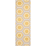 Safavieh Dhurries 202 Rug, DHU202 - Ivory / Yellow