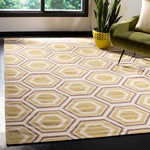 Safavieh Dhurries 202 Rug, DHU202 - Ivory / Yellow