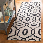 Safavieh Dhurries 205 Rug, DHU205 - Ivory / Black