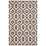 Safavieh Dhurries 205 Rug, DHU205 - Ivory / Black