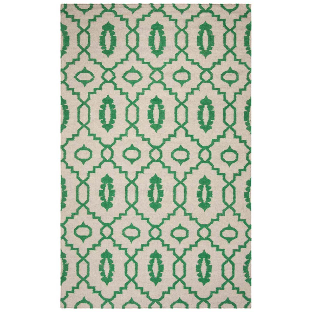 Safavieh Dhurries 205 Rug, DHU205 - Ivory / Green