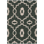 Safavieh Dhurries 205 Rug, DHU205 - Charcoal / Ivory