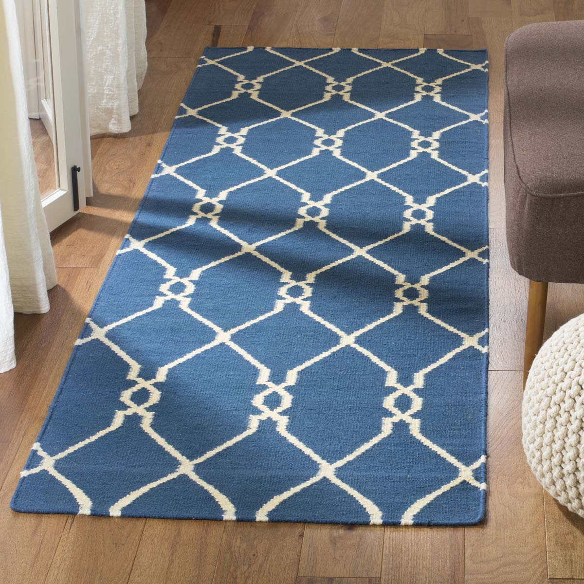 Safavieh Dhurries 415 Rug, DHU415 - Dark Blue