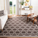 Safavieh Dhurries 545 Rug, DHU545 - Chocolate / Ivory