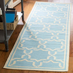 Safavieh Dhurries 545 Rug, DHU545 - Light Blue / Ivory