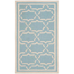 Safavieh Dhurries 545 Rug, DHU545 - Light Blue / Ivory