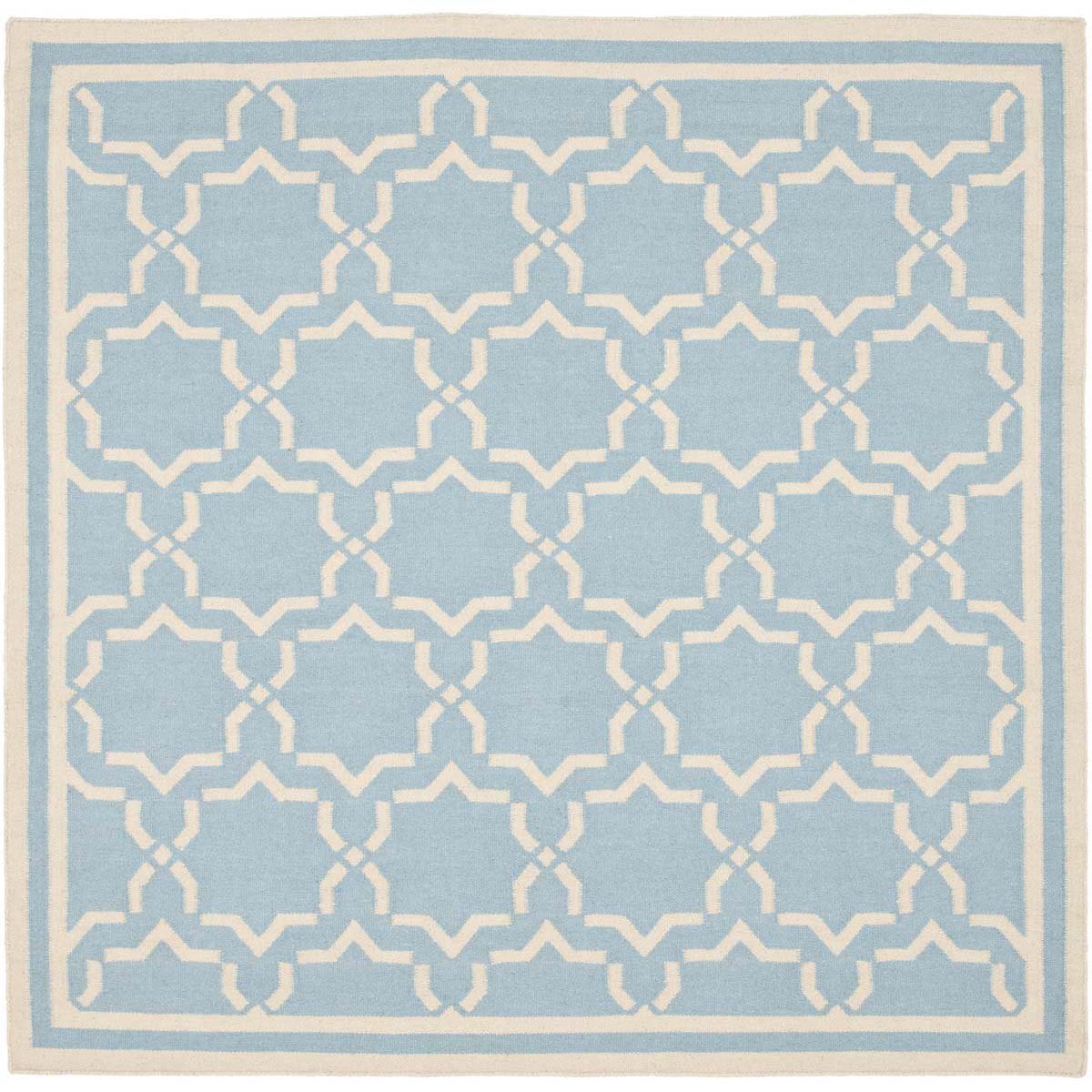 Safavieh Dhurries 545 Rug, DHU545 - Light Blue / Ivory