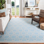 Safavieh Dhurries 545 Rug, DHU545 - Light Blue / Ivory