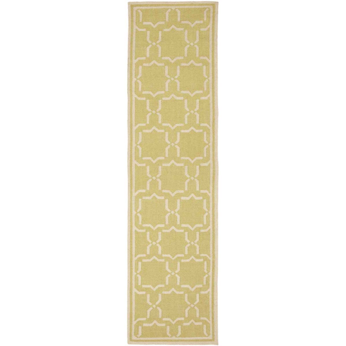 Safavieh Dhurries 545 Rug, DHU545 - Light Green / Ivory