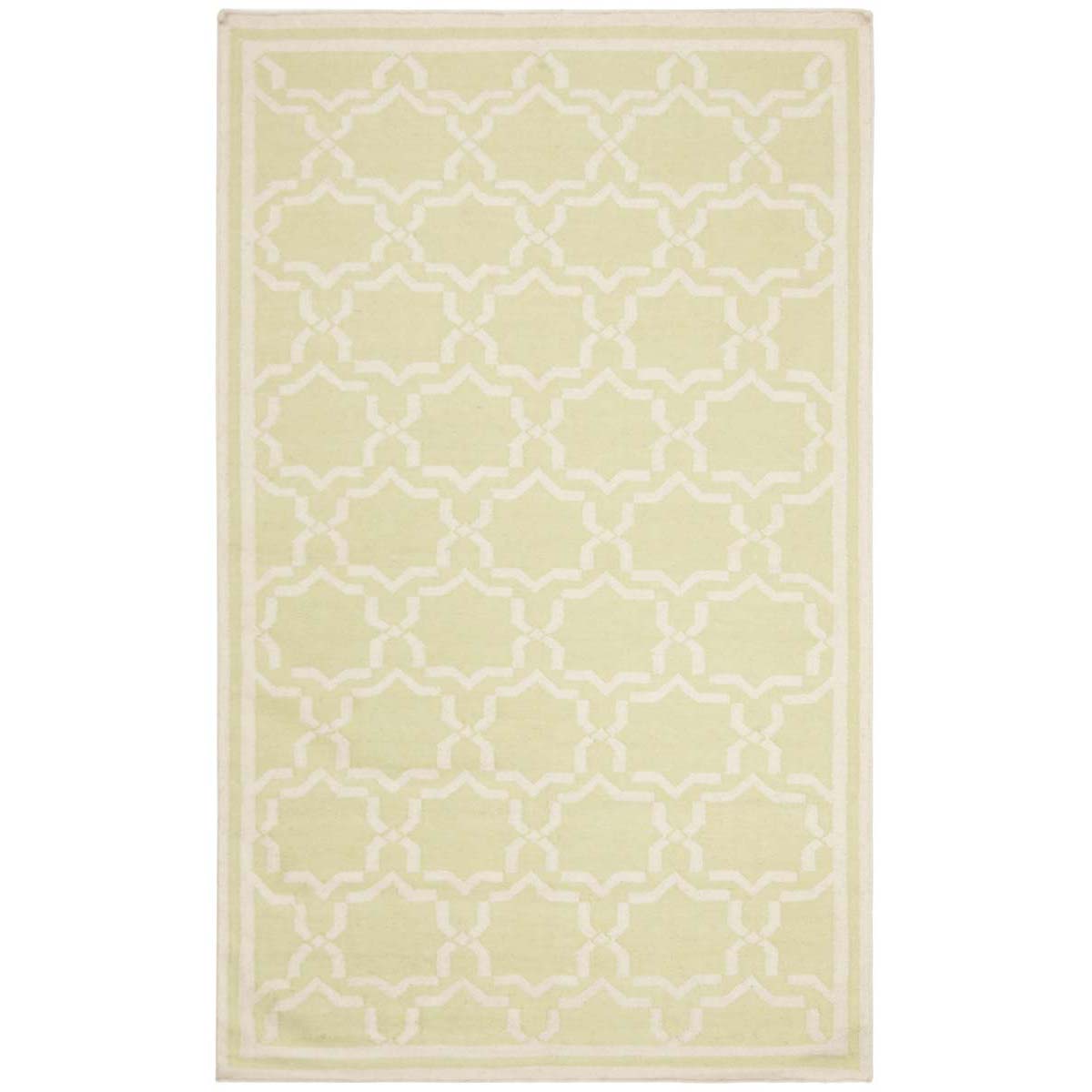 Safavieh Dhurries 545 Rug, DHU545 - Light Green / Ivory