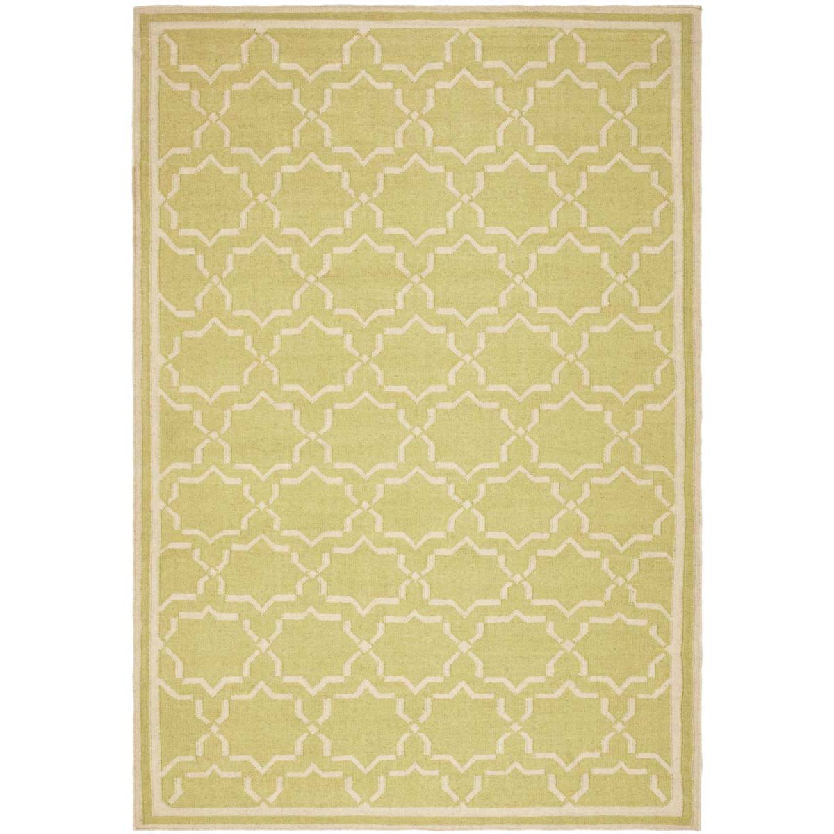 Safavieh Dhurries 545 Rug, DHU545 - Light Green / Ivory