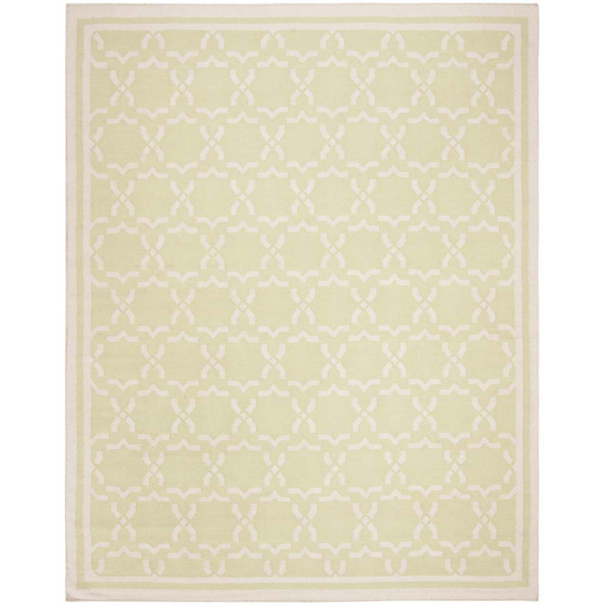 Safavieh Dhurries 545 Rug, DHU545 - Light Green / Ivory