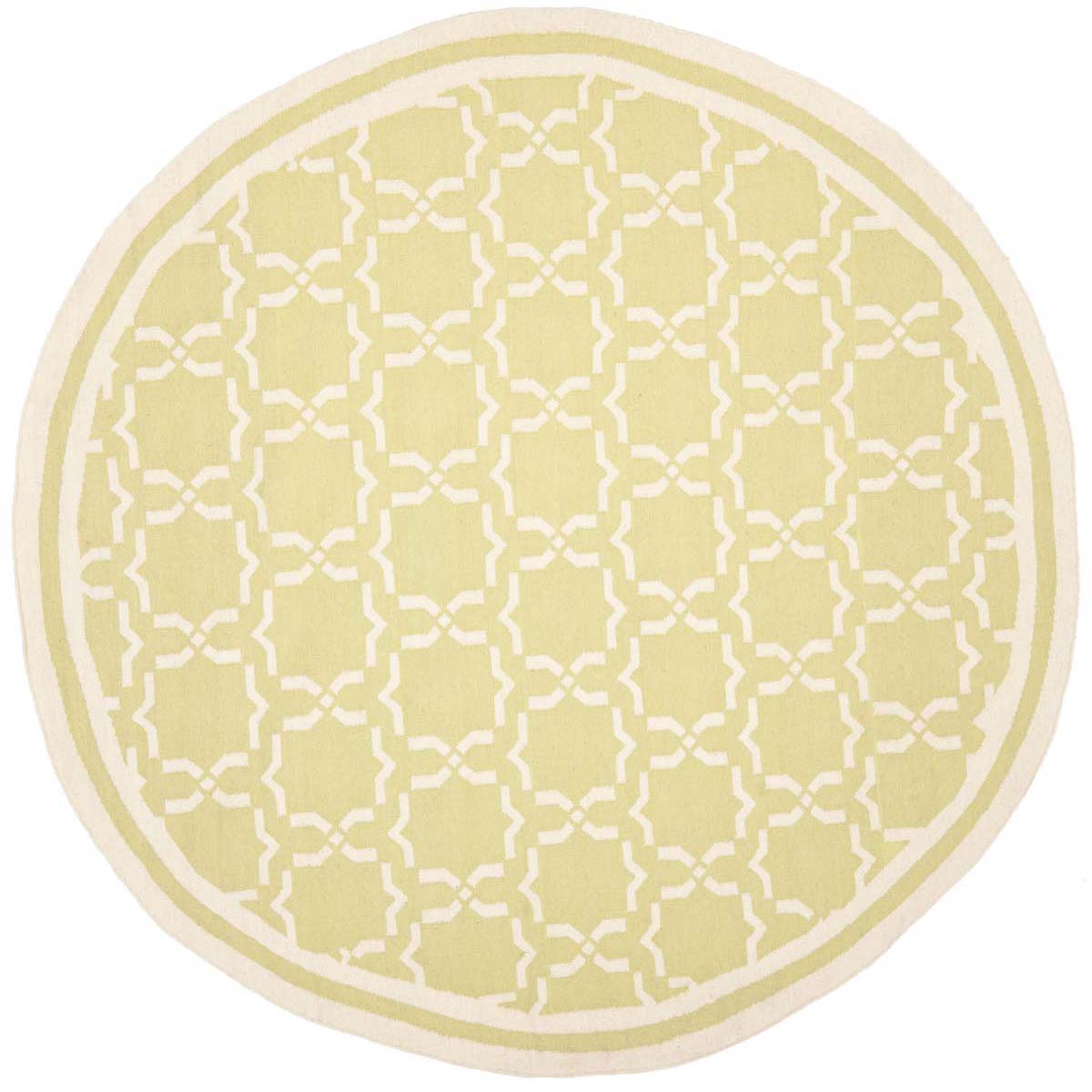 Safavieh Dhurries 545 Rug, DHU545 - Light Green / Ivory