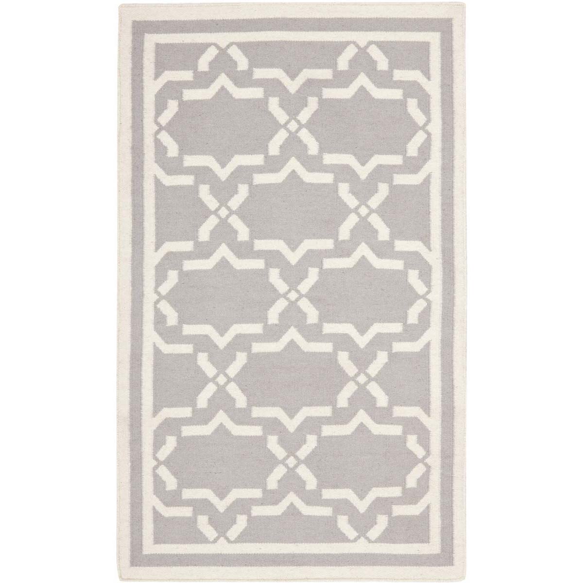 Safavieh Dhurries 545 Rug, DHU545 - Grey / Ivory