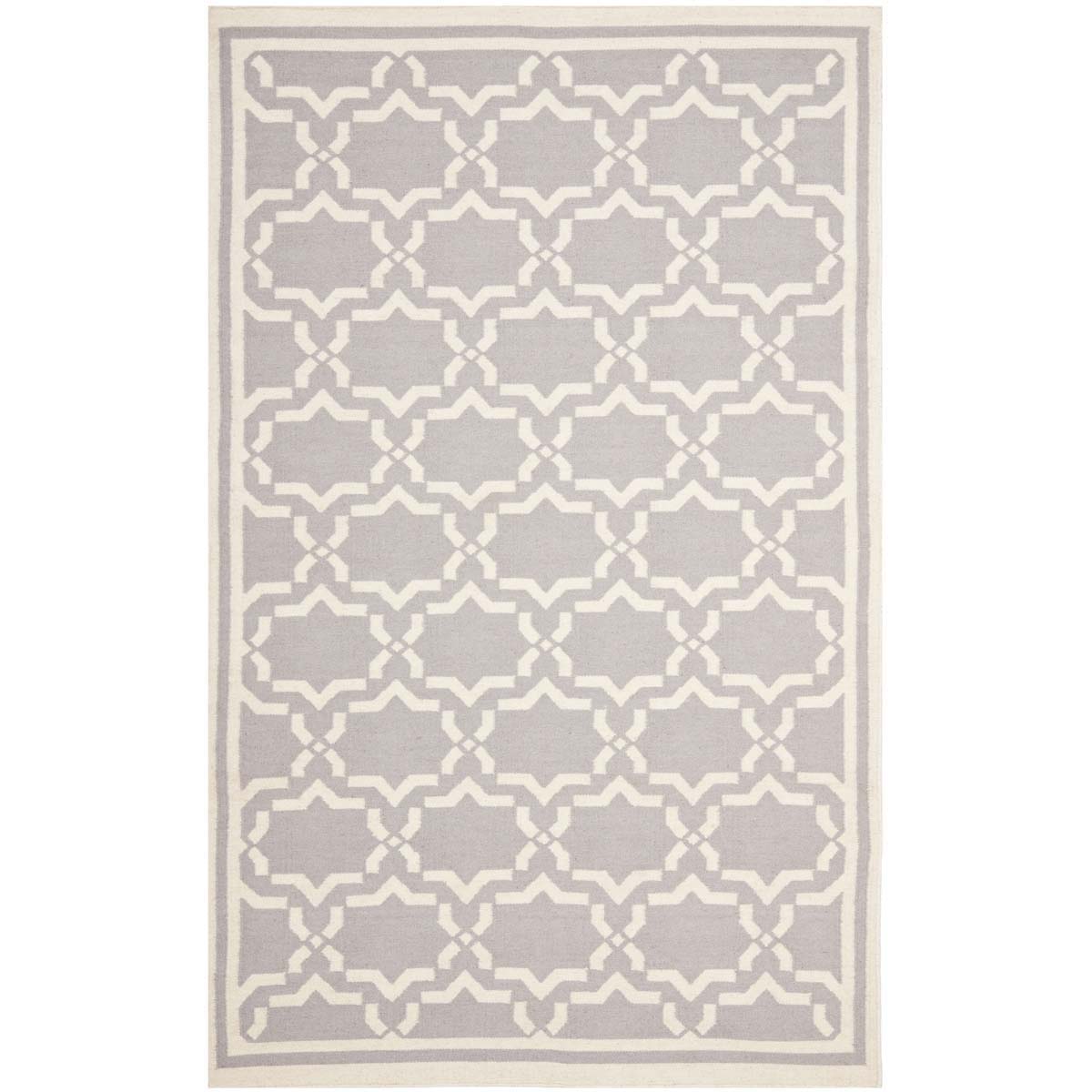 Safavieh Dhurries 545 Rug, DHU545 - Grey / Ivory