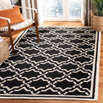 Safavieh Dhurries 545 Rug, DHU545 - Black / Ivory