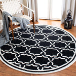 Safavieh Dhurries 545 Rug, DHU545 - Black / Ivory