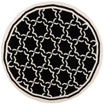 Safavieh Dhurries 545 Rug, DHU545 - Black / Ivory