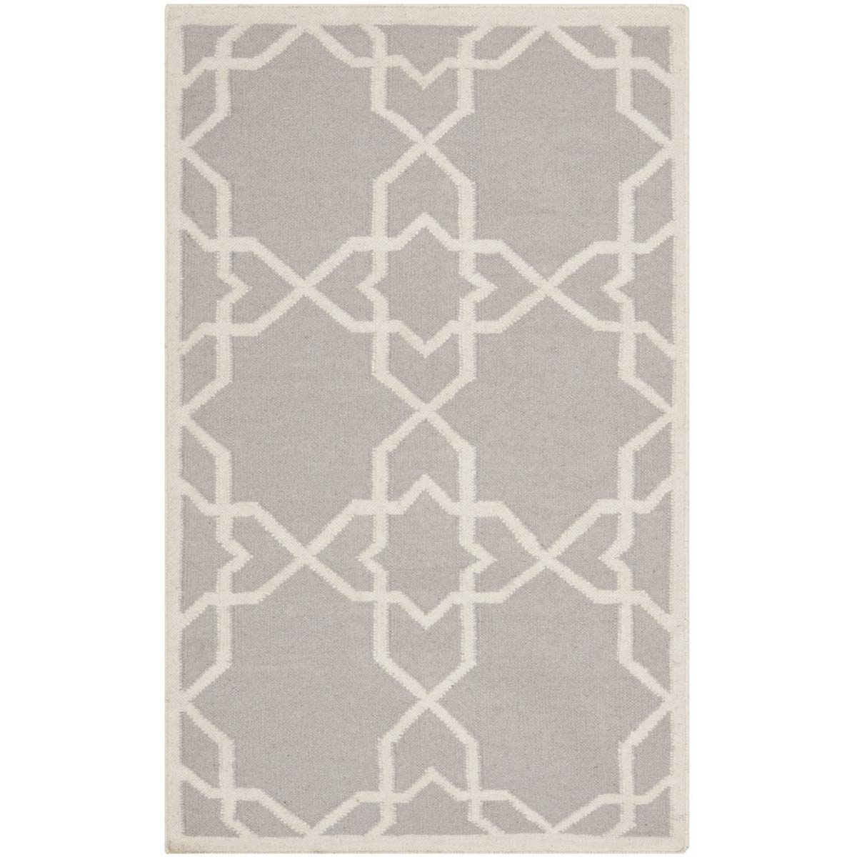 Safavieh Dhurries 548 Rug, DHU548 - Grey / Ivory