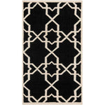 Safavieh Dhurries 548 Rug, DHU548 - Black / Ivory