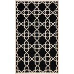 Safavieh Dhurries 548 Rug, DHU548 - Black / Ivory