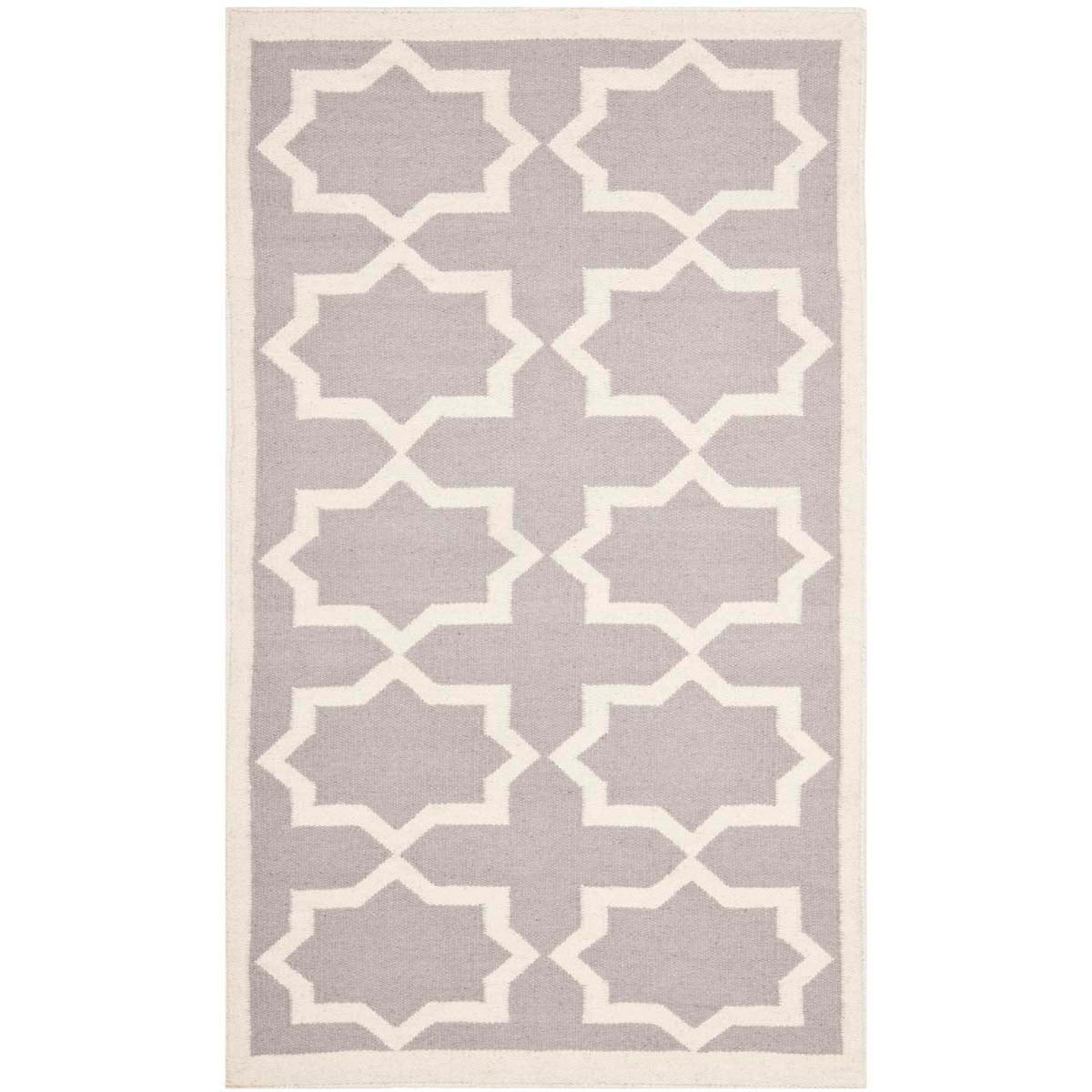 Safavieh Dhurries 549 Rug, DHU549 - Grey / Ivory