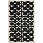 Safavieh Dhurries 549 Rug, DHU549 - Black / Ivory