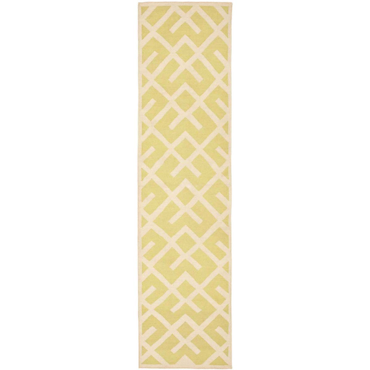 Safavieh Dhurries 552 Rug, DHU552 - Light Green / Ivory