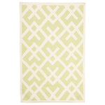 Safavieh Dhurries 552 Rug, DHU552 - Light Green / Ivory