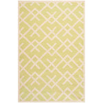 Safavieh Dhurries 552 Rug, DHU552 - Light Green / Ivory