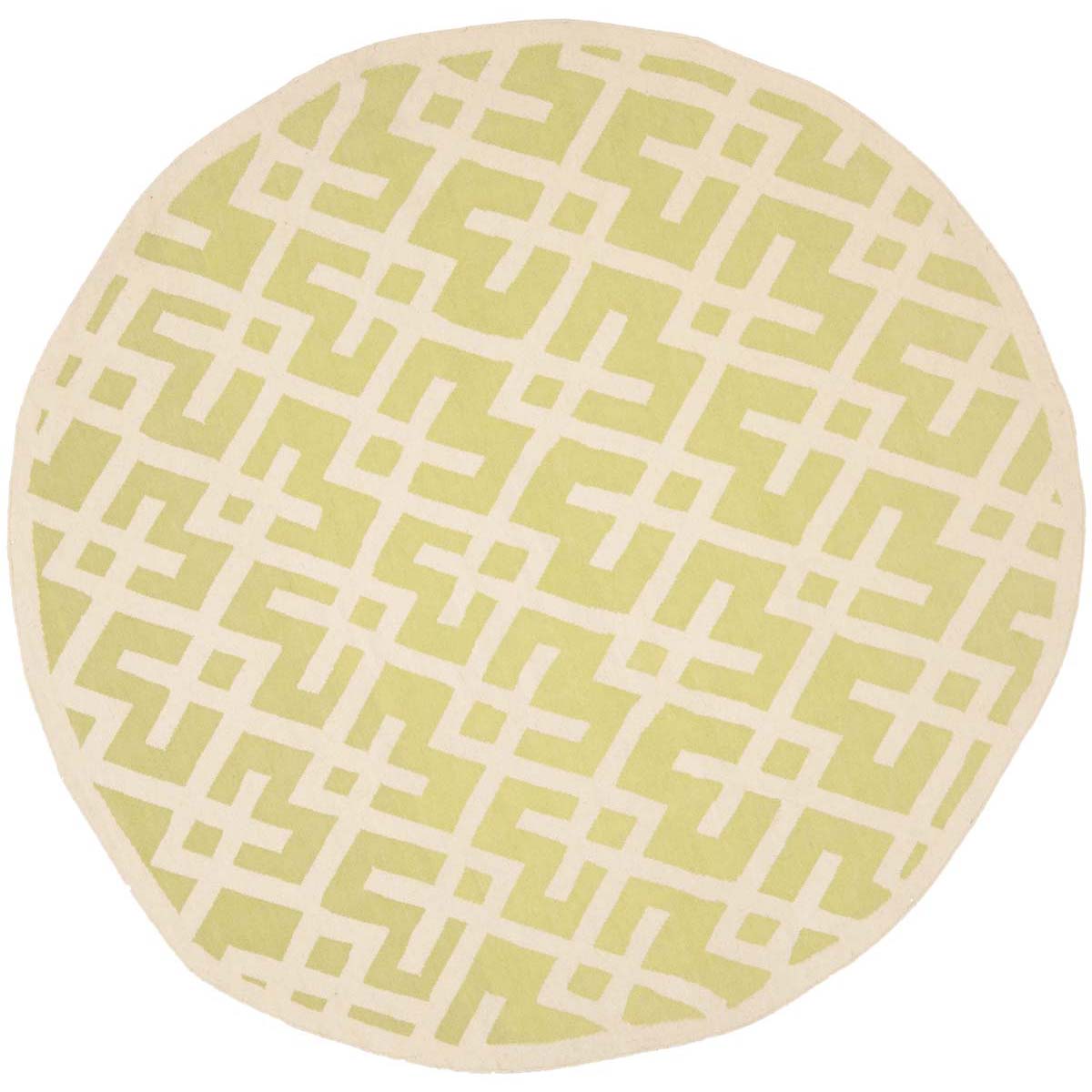 Safavieh Dhurries 552 Rug, DHU552 - Light Green / Ivory