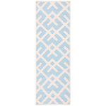 Safavieh Dhurries 552 Rug, DHU552 - Light Blue / Ivory