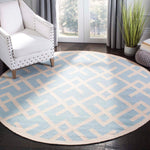 Safavieh Dhurries 552 Rug, DHU552 - Light Blue / Ivory