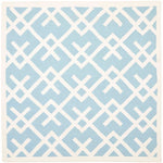 Safavieh Dhurries 552 Rug, DHU552 - Light Blue / Ivory