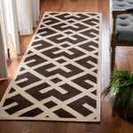 Safavieh Dhurries 552 Rug, DHU552 - Brown / Ivory