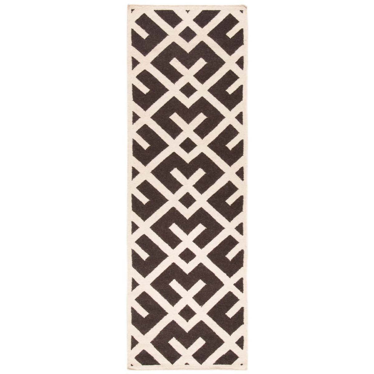 Safavieh Dhurries 552 Rug, DHU552 - Brown / Ivory