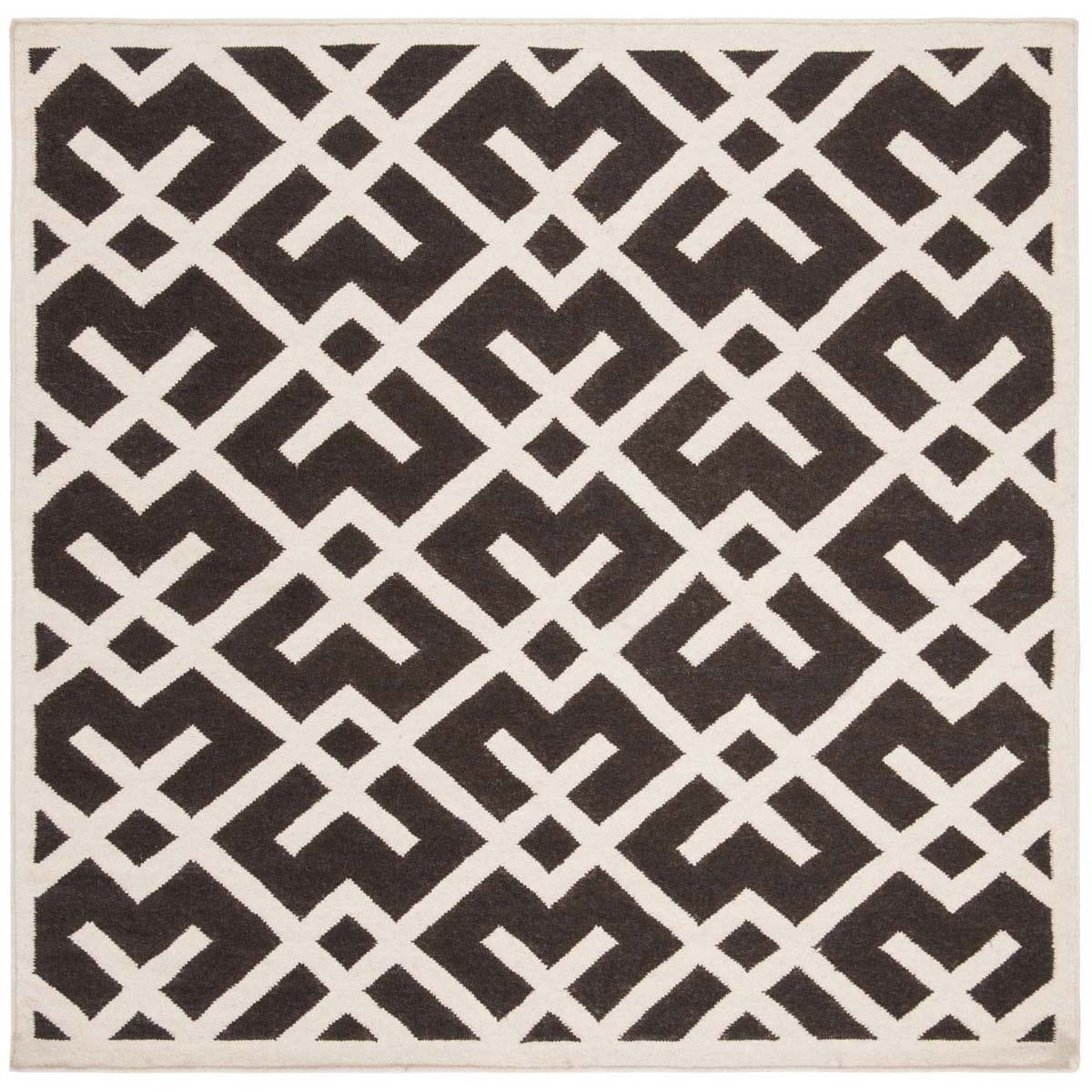 Safavieh Dhurries 552 Rug, DHU552 - Brown / Ivory