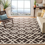 Safavieh Dhurries 552 Rug, DHU552 - Brown / Ivory