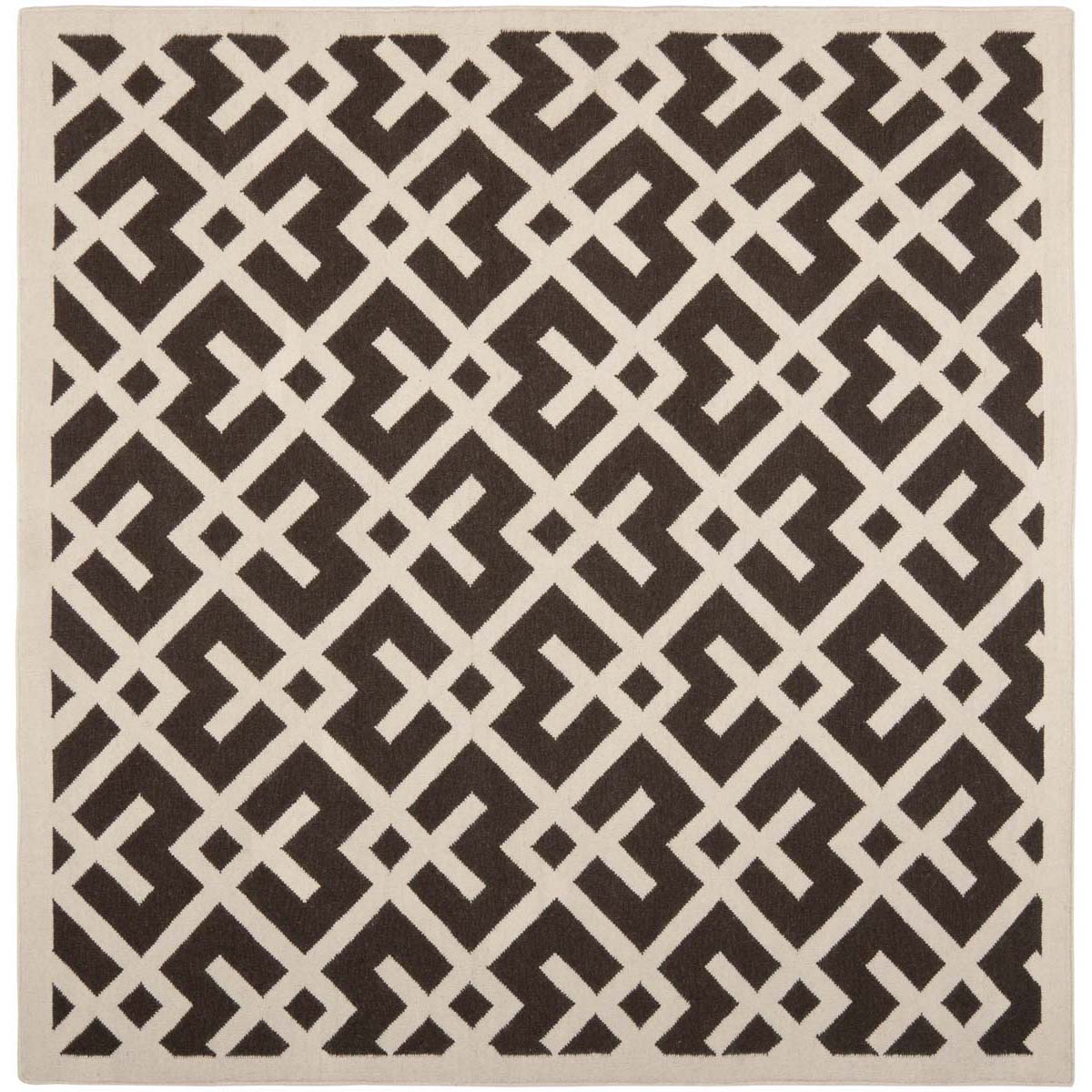 Safavieh Dhurries 552 Rug, DHU552 - Brown / Ivory