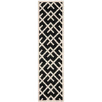 Safavieh Dhurries 552 Rug, DHU552 - Black / Ivory